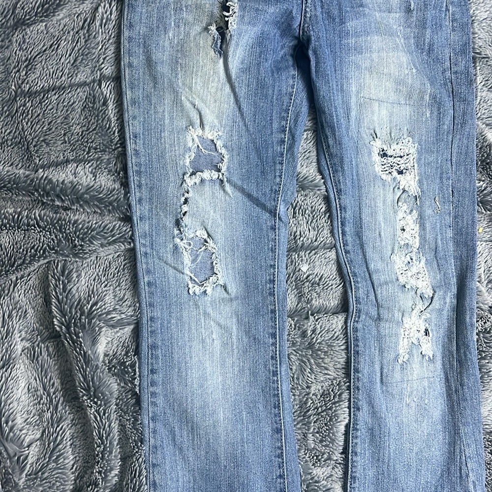 Red Rivet Jeans - Picture 2 of 3